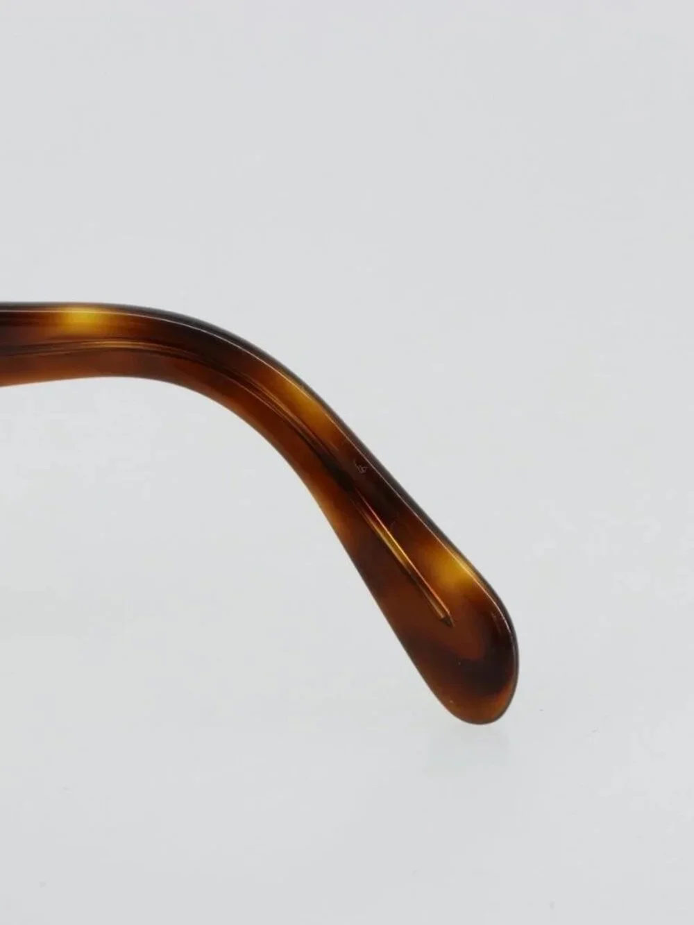 CHANEL Sunglasses Plastic Brown Gold CC Auth yk20489M